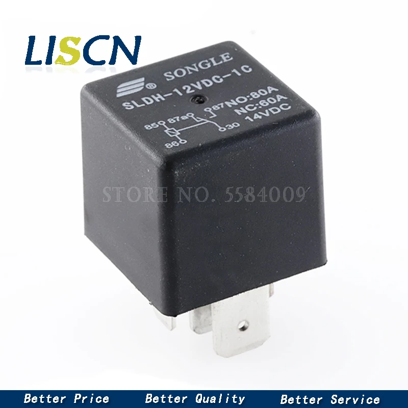 Реле 2 шт. реле 12 В SLDH-12VDC-1C 5Pin NO: 80A NC: 60A 14VDC 12VDC