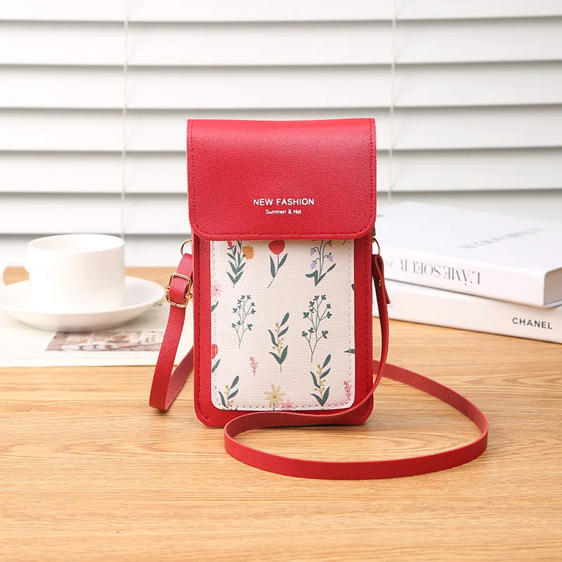 

2023 Touchable Screen Phone Bag for Girls One Shoulder Crossbody Small Bag Mini Print Women's Backpack with Charging Holes
