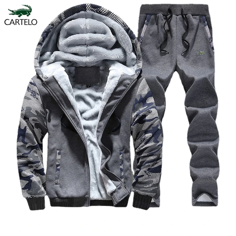 

2023 Winter Hoodie Sets Men Fashion Camouflage Hoodies Cartelo Brand Pants Casual Jogger Suit Tracksuit Sweatshirt Men Pullove