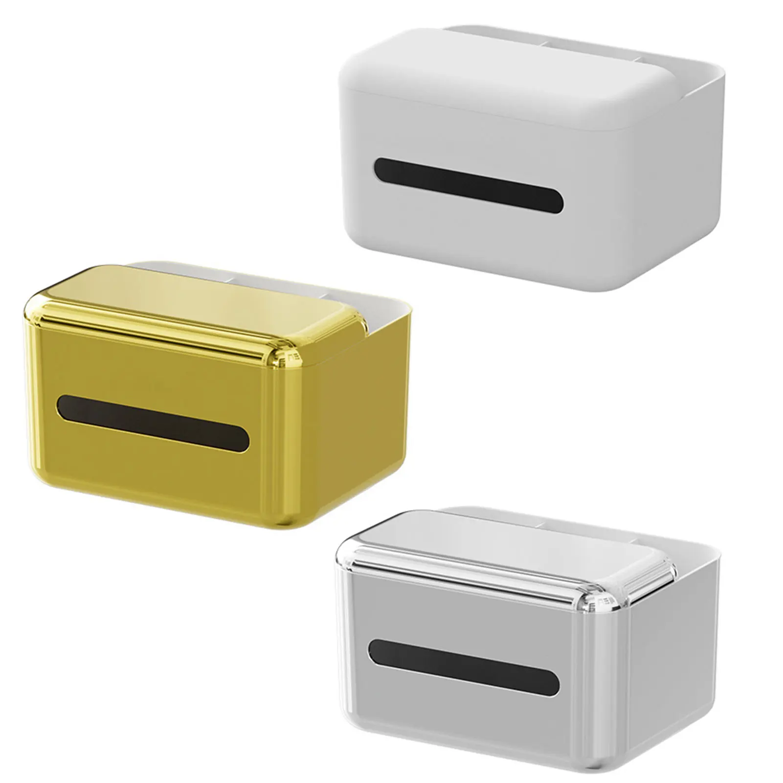 

Desktop Roll Tissue Box Holder Easy to Use Tissue Box Holder for Office Restaurant Dorms