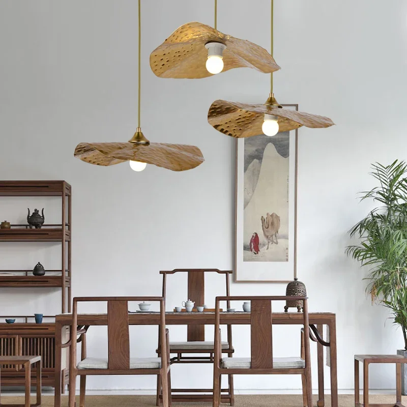 Креативные подвесные светильники в виде листьев лотоса домашний декор для