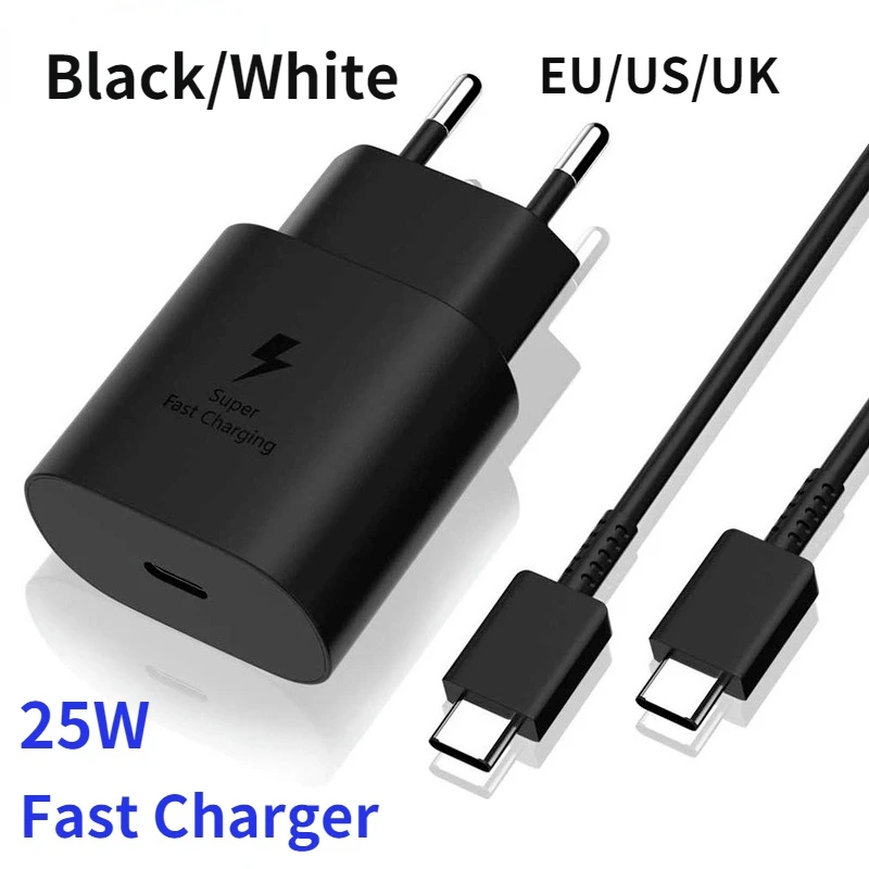 

25W Samsung S21 S20 Note20 Note10 Fast Charger EP-TA800 Type C Charger Super charging Adapter for Galaxy S20 FE 5G A90 A80 A70