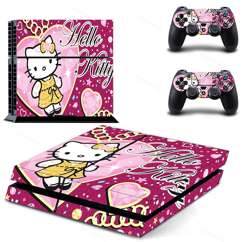 Фото Hello Kt Cinnamoroll для PS4, наклейка на кожу для PlayStation 4, консоль и контроллеры для PS4, геймпад, контроллер, наклейка, наклейка №1