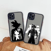 bandai japan anime dragon ball goku phone case for iphone 13 12 11 pro max mini xs 8 7 plus x se 2020 xr matte transparent cover