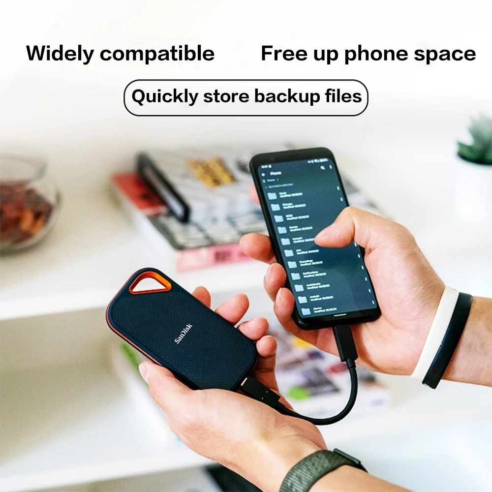 Портативный жесткий диск SanDisk SSD E81 4 ТБ портативный E61 2 1 480 ГБ USB3.2 Type C/A внешний E30