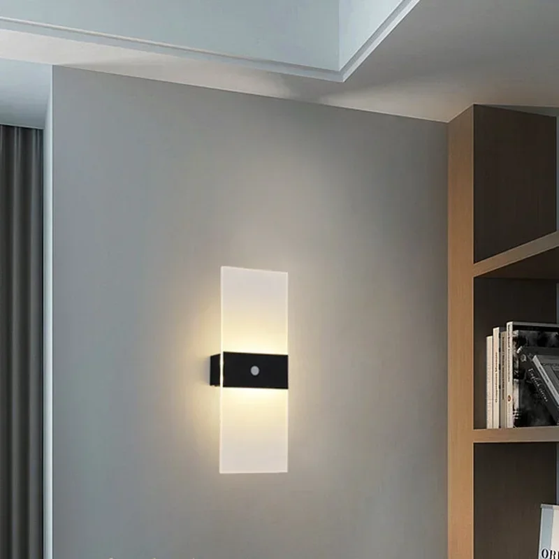 Современный домашний декор ночник с датчиком движения настенные светильники