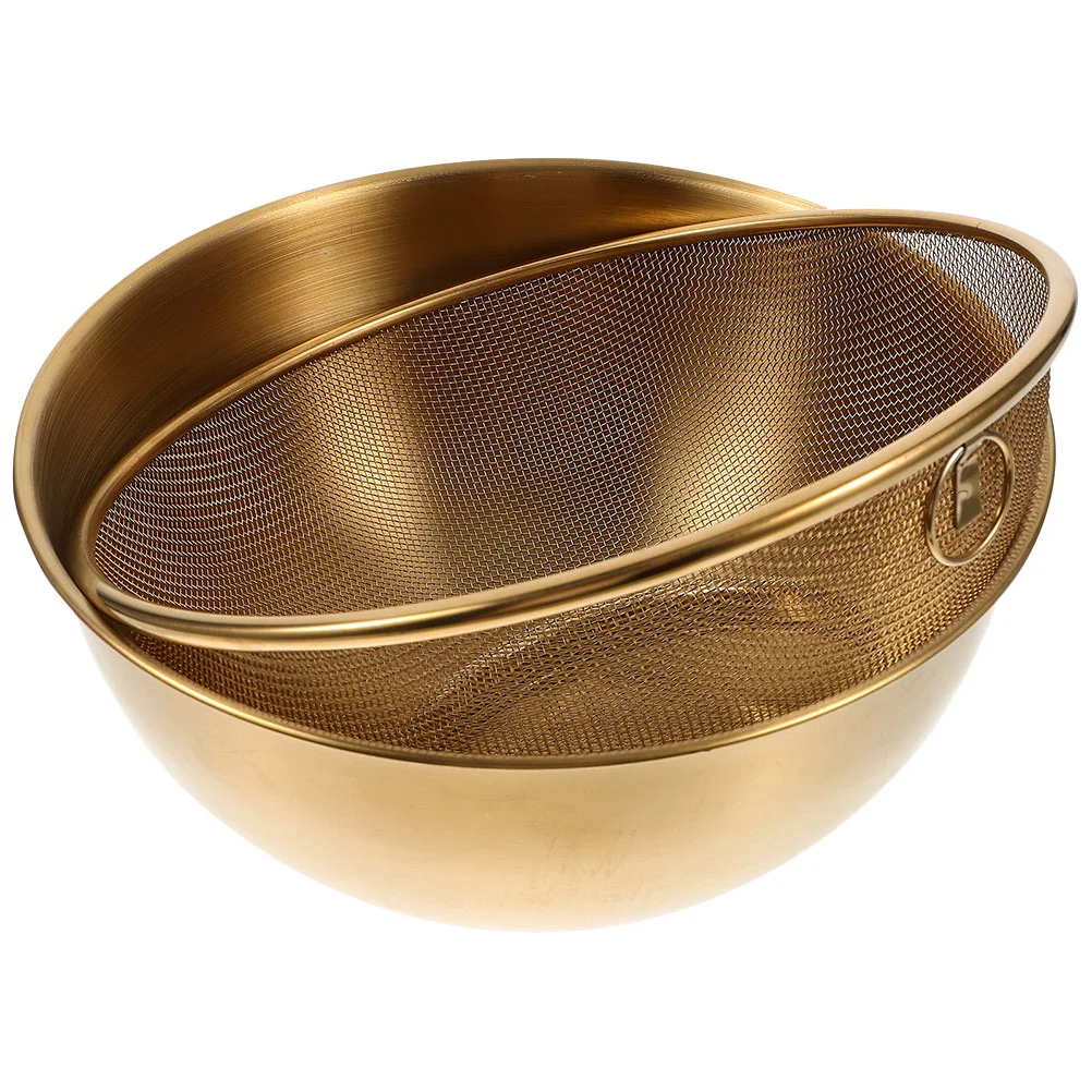 

Food Strainer Mesh Basket Drainer Filter Household Rice FruitMesh Vegetable Colander Bowl