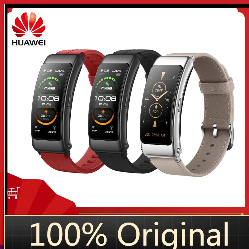 

Новинка смарт-браслет Huawei band B6 Talkband B6 Bluetooth носимые спортивные браслеты сенсорный экран AMOLED наушники