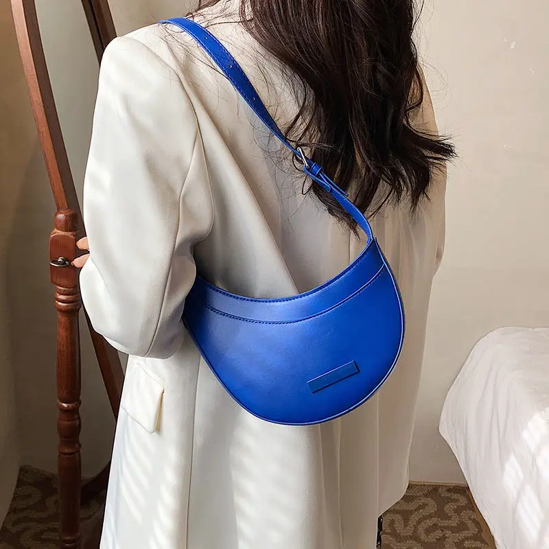 

2022 Spring Fashion Women'S Designer Pu Leather Shoulder Bags Luxury Brand Fashion Ladies Irregular Underarm Hand Messenger Bags