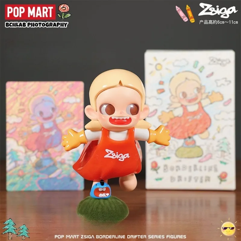 Фото Оригинальная коллекционная фигурка POP MART Zsiga Borderline Drifter Series в слепой коробке, милые игрушки, подарок-сюрприз №5