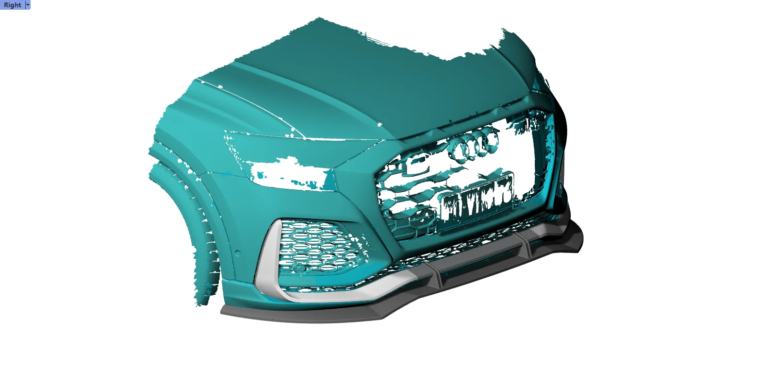 Для модификации 2019-2023 RSQ8 дополнительная карбоновая рама туманное лезвие