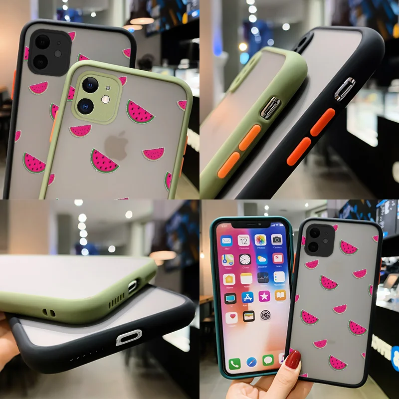 

Watermelon Fruit Case For Samsung Galaxy S10 S20 S21 S9 S8 A22 A03 Plus Lite 5G Phone Case Shockproof Armor Matte Phone Fashion
