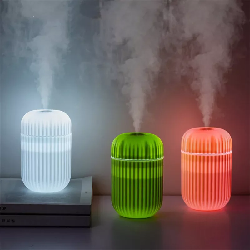 

Humidifier USB Rechargeable LED Night Light Car Home Low Noise Air Purifier Humidifier Mist Maker Optional Romantic Light
