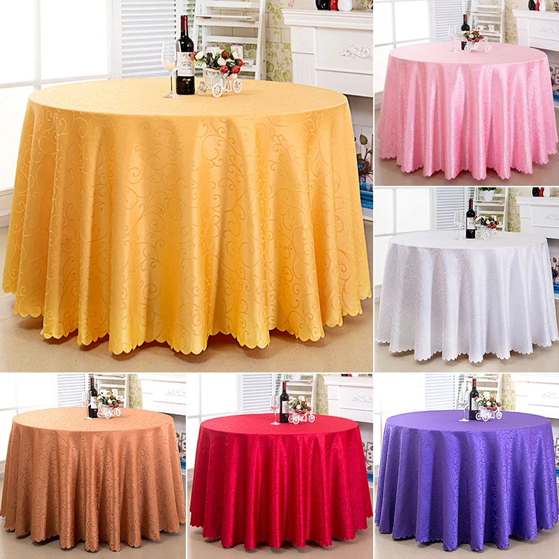 

European Jacquard Table Cloth Spillproof Wrinkle Washable Round Rectangular Tablecloth Dinning Party Wedding Tabletop Buffet