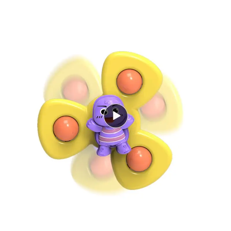 

Baby Soothing Rattles Animals Fingertips Rotating Flowers Spinning Top Suction Cups Baby Toddler Cart And Bathing Water Toys