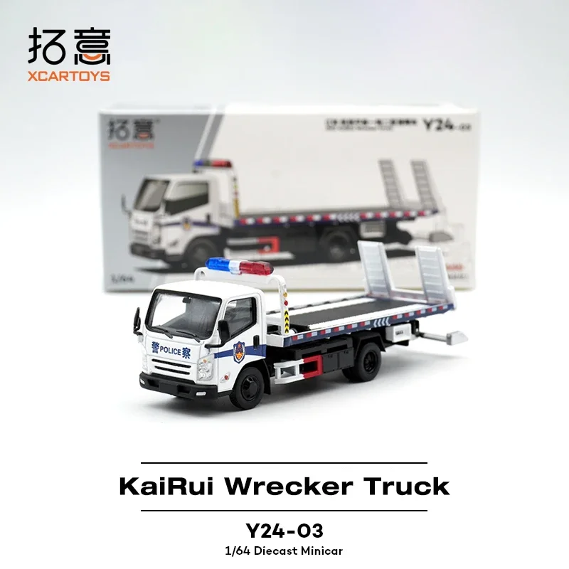Xcartoys 1:64 китайская полиция KaiRui Wrecker грузовик литая под давлением диорама модель