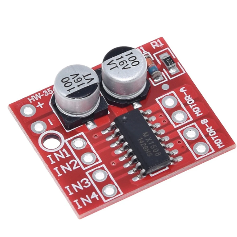 5 шт. модуль шагового двигателя L298N 1.5A 2Way MX1508 DC PWM Speed Dual H-Bridge