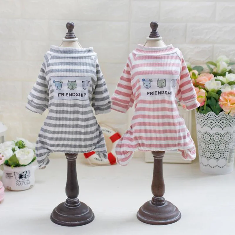 

Spring and Summer Dog Home Clothes Comfortable Soft Pet Clothes Puppy Bichon Teddy Puppy Clothes Four-legged Pajamas
