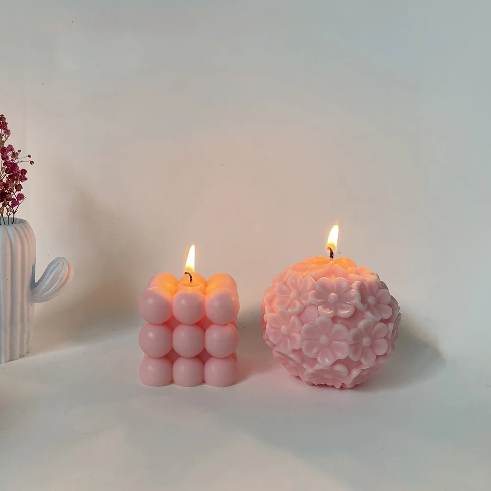 Симпатичная цветочная шаровая свеча силиконовая форма из эпоксидной смолы