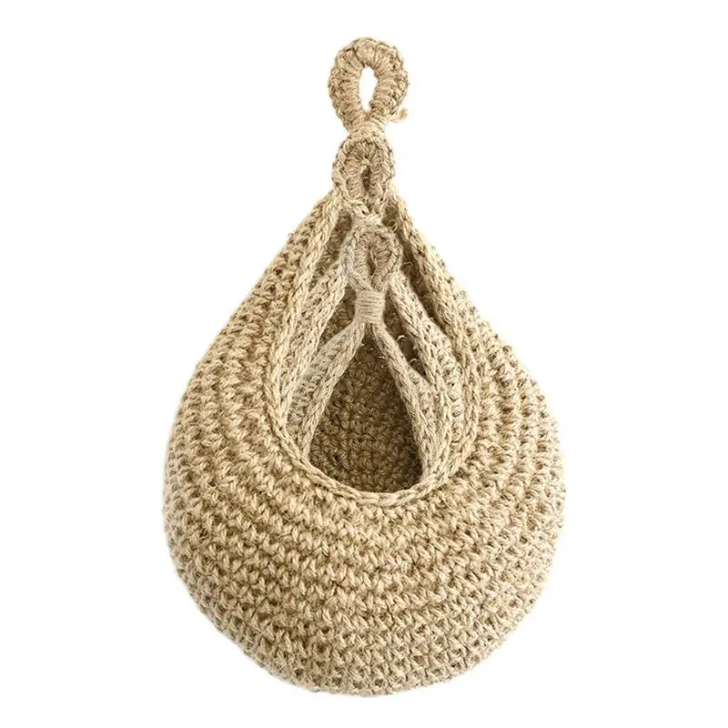 

Hanging Kitchen Basket Kitchen Storage Basket Bohemia Style 3 Pcs Hanging Basket Restaurant Storage Garlic Vegetable Wall