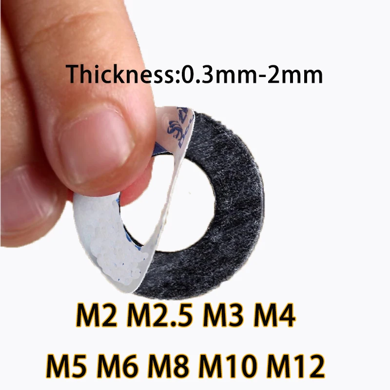 Жесткий пластик ПВХ, черная шайба, односторонняя клейкая круглая плоская прокладка, изоляционное кольцо, прокладка, плоская шайба M2M2.5M3M4M5M6M8M10M12
