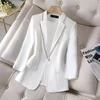 Diamond-Encrusted Blazer Sleeve White Jacket 1
