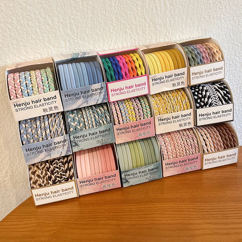 

Simple Temperament Candy Color Hair Ring Hair Rope Cute High Elastic Color Hair Ties For Girls Rubber Bands Hair Accessories