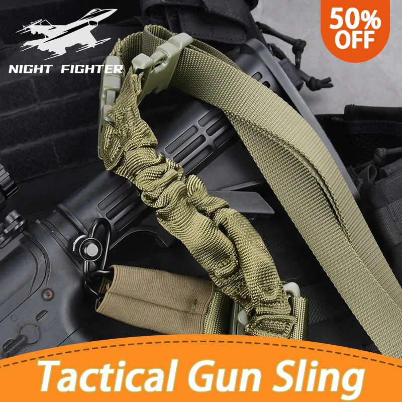 Tactic Gun Sling Shooting Adjustable 3 Point Bungee Airsoft Rifle Strapping Belt Hunting Hiking AK M16 Accessories