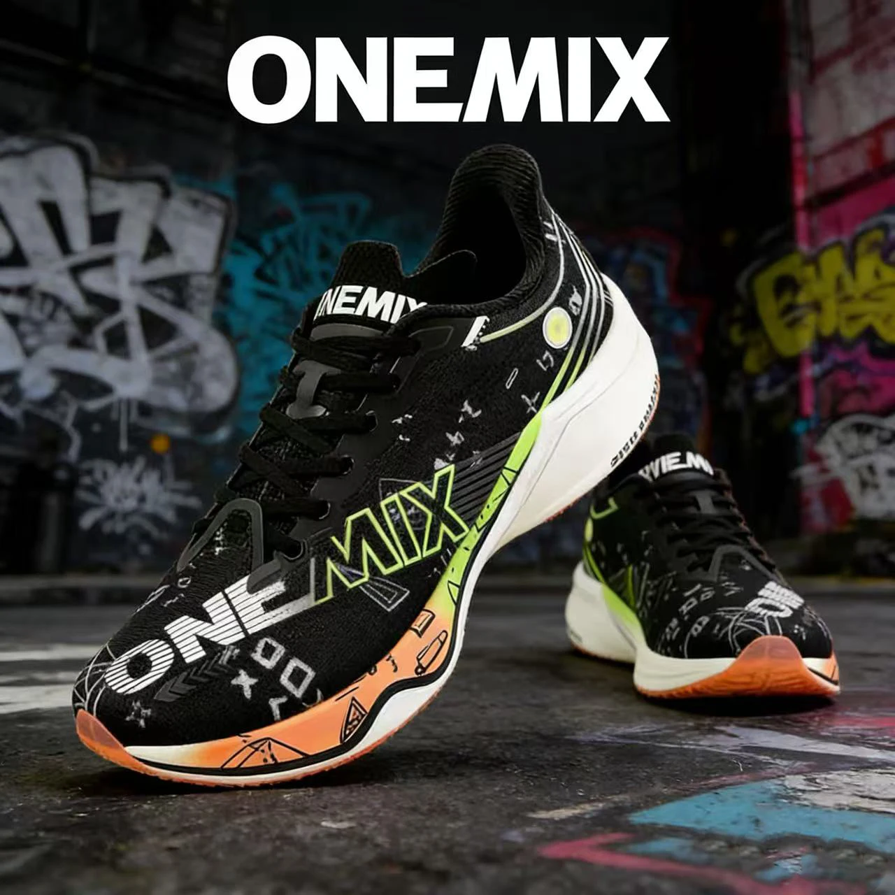 Фото Кроссовки ONEMIX с карбоновой пластиной для бега и тренировок, мужские, с полной амортизацией, спортивные кроссовки с карбоновой пластиной для ходьбы №1