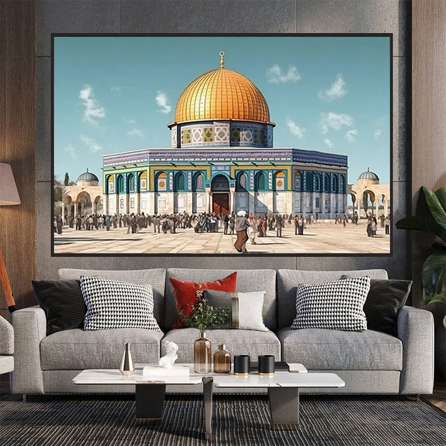 DIY Алмазная картина Мусульманский ислам Mw Al Aqsa и Купол Рока Искусства Полная