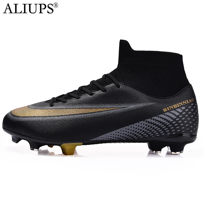 

2022 ALIUPS Men Boys Professional Soccer Shoes Original TF/AG Black Football Boots Kids Cleats Sport Sneakers zapatos de futbol