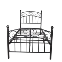 Metal Bed Frame Platform Twin Size With Headboard And Storage Beautiful And Durable For Bedroom Guest Room
