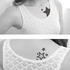 Маленькая черная звезда временная татуировка боди арт флэш тату стикер s водонепроницаемый домашний Декор авто Стайлинг тату-наклейка на стену Наклейка