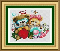 ktx088 cross stitch kit embroidery homfun craft bears cross stich painting joy sunday christmas decorations for home homefun