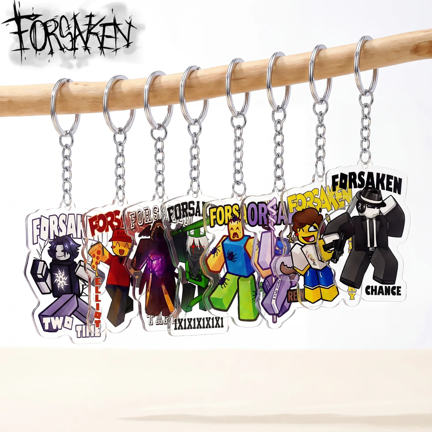 Фото Акриловый брелок Game Forsaken, 6 см, персонаж Гост 1337 (Two Time 1x1x1x1), подвеска Шедлэтски, шарм для сумки, коллекционный подарок для фанатов №1