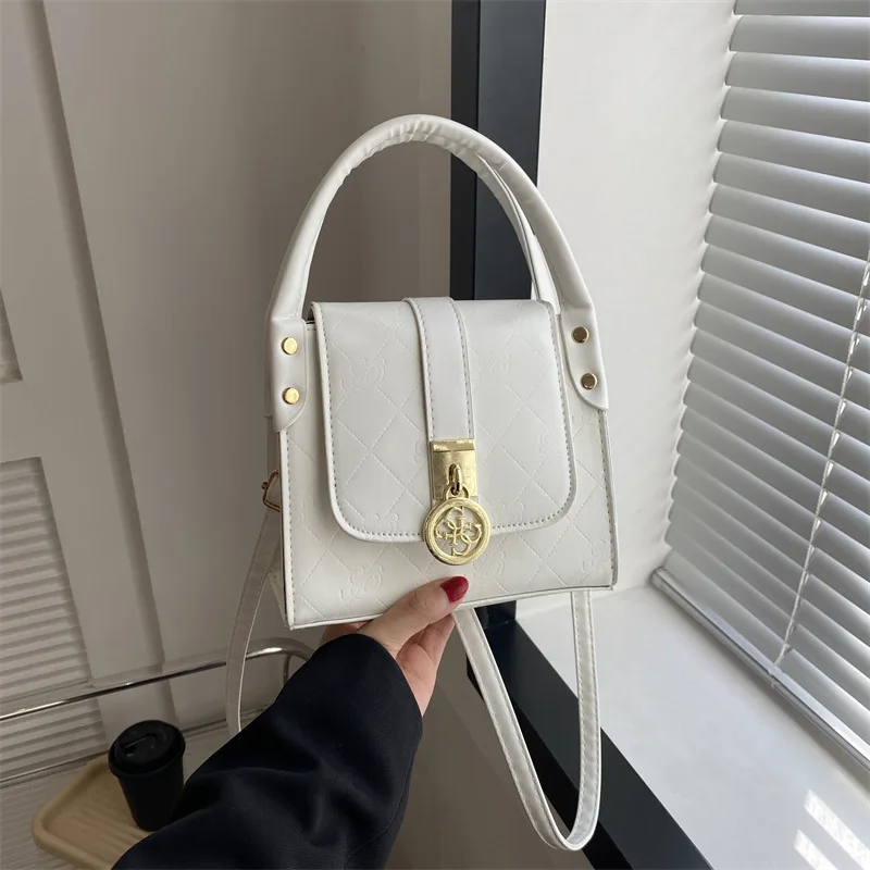 

Brand Desinger Shoulder Bag Fashion Casual Small Tote Bag for Women Pu Leather Girl Crossbody Bags Solid Color Handbag Clutch