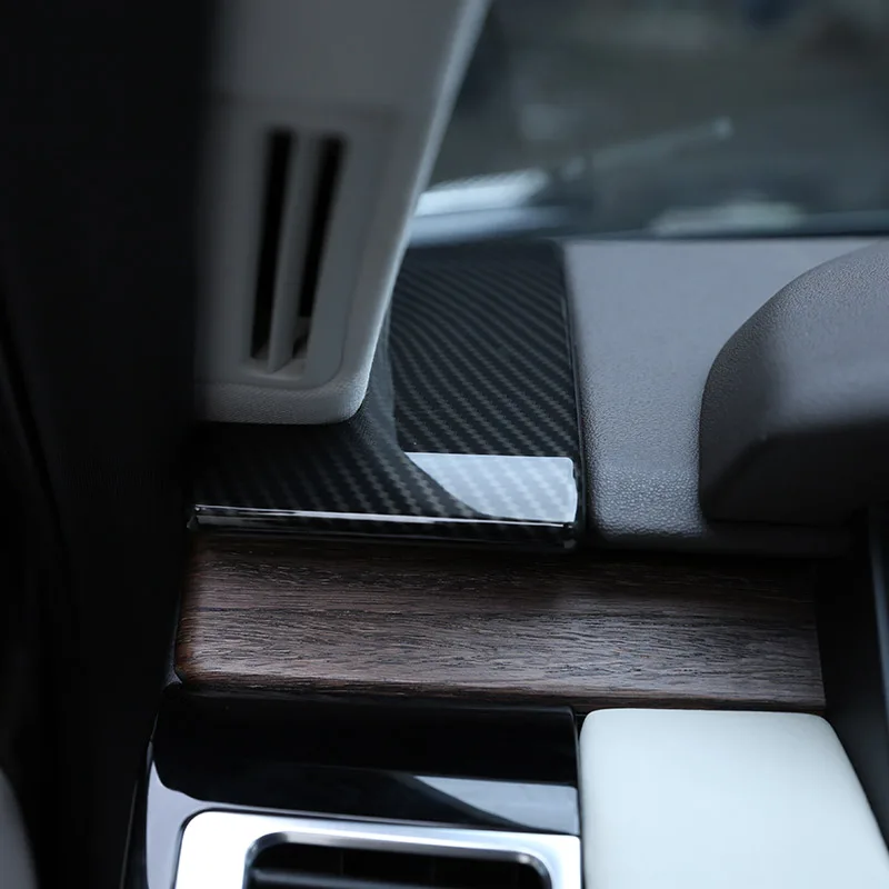 

2 x углеродного волокна для Land Rover Discovery 5 L462 LR5 2017 2018 автомобильный Стайлинг ABS пластиковая декоративная крышка для приборной панели отделка автозапчасти