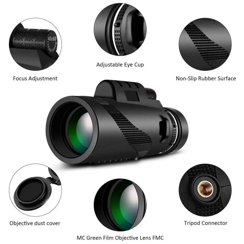 

Premium Monocular Telescope Lens Barrel Focusing BAK4 Prism Wear Resistant Telescope Telescope Monocular 1 Set