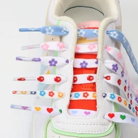 heart love shoe laces flowers little daisies sakura shoe lace flat shoelaces for sneakers af1 high top canvas shoelace for shoe