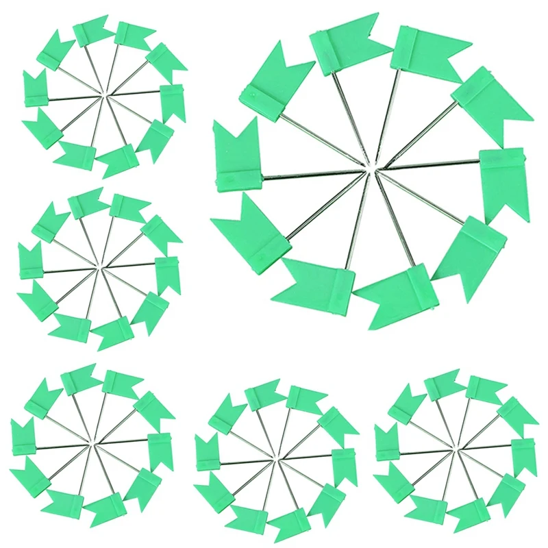 

200 булавки в форме флага для карты, пробковые булавки для рисования на доске, зеленые булавки