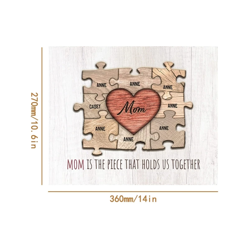 

M17D, пазл для мам и детей в виде сердца, украшение из дерева