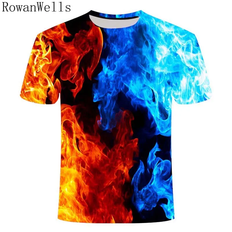 

Новинка 2020, футболка 3d, черная футболка, Повседневная футболка, одежда для улицы, ткань с короткими рукавами, синяя, красная, огненная летняя ...