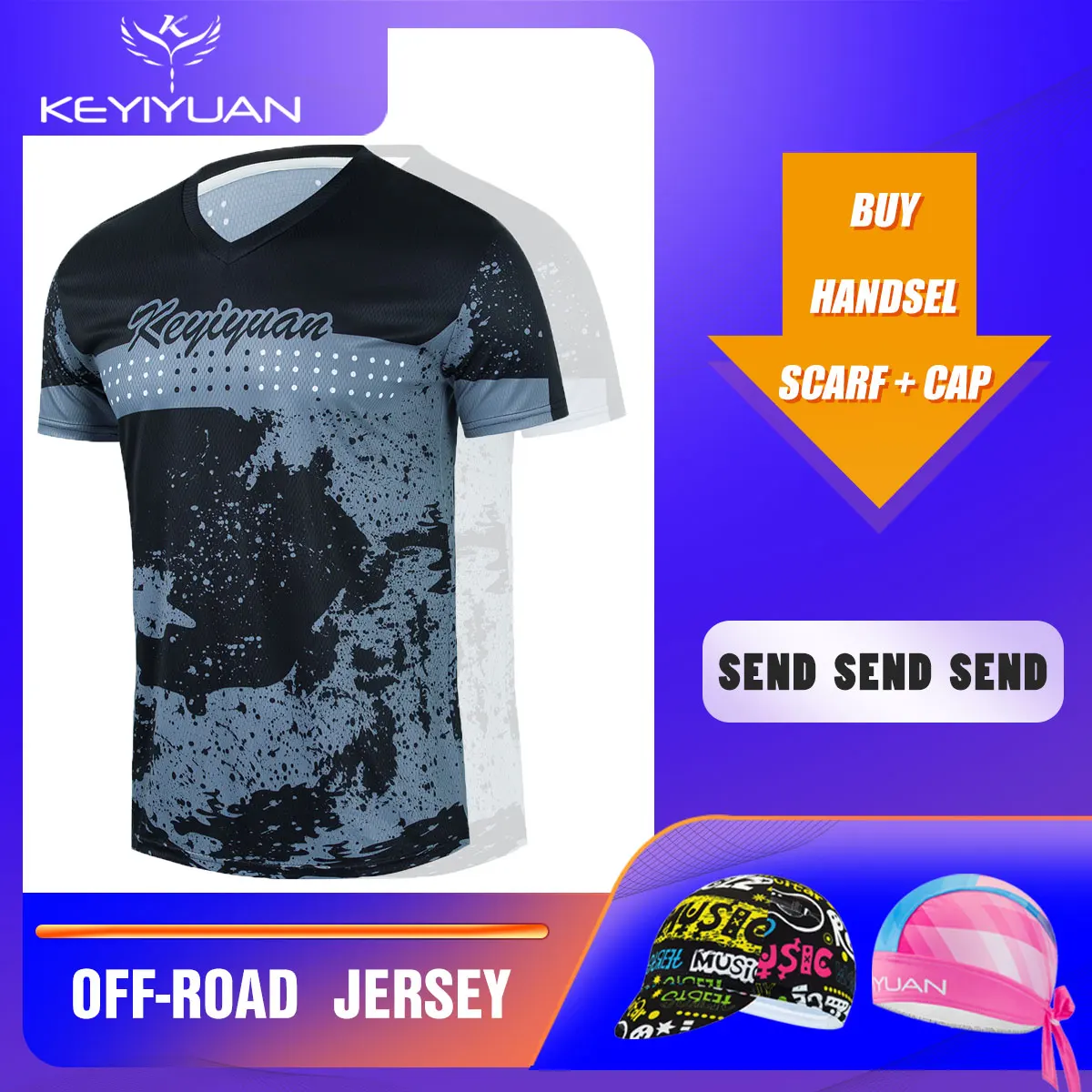 

KEYIYUAN Men’s Downhill Jerseys MTB Offroad Motorcycle Jersey Motocross Sportwear Cycling Clothing Outdoor Sports Bike Clothes