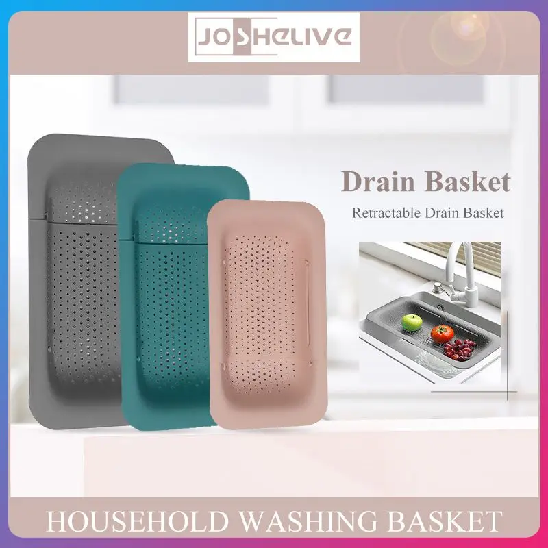 

Стойка-органайзер для кухонной раковины, телескопическая стойка для слива посуды, фильтра для мытья посуды, корзина для хранения, регулируемый держатель для губки и мыла