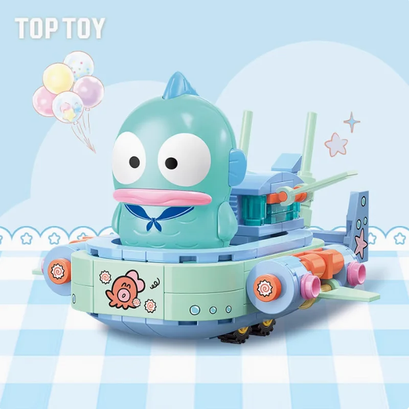 Фото Sanrio Cute Kuromi, строительный блок, игрушечный автомобиль, собранная модель автомобиля из маленького флота, настольное украшение для девочек, праздничный подарок №4