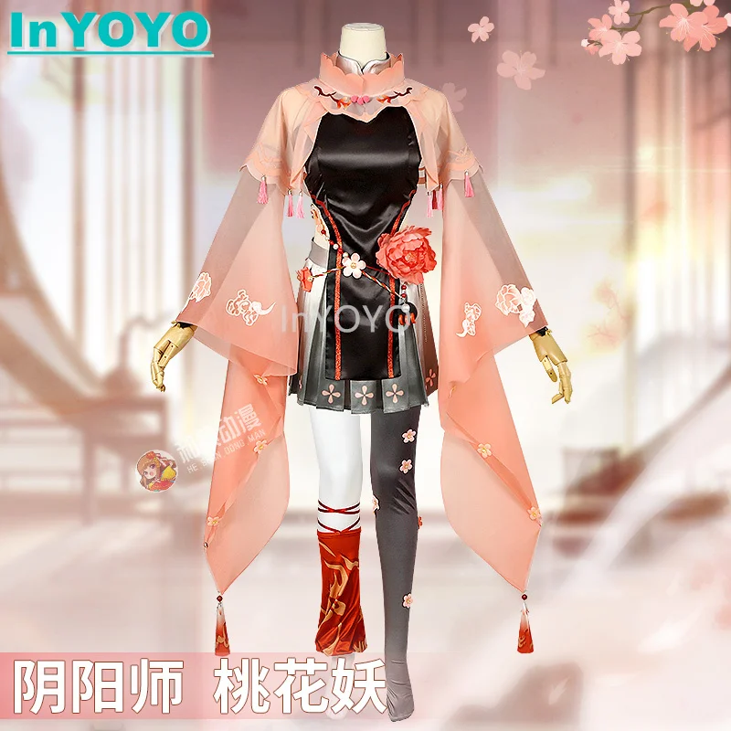 

InYOYO Momo Cosplay Costume Onmyoji Game Suit Lovely Daily Uniform Dress Halloween Party Outfit Women S-XL New 2023