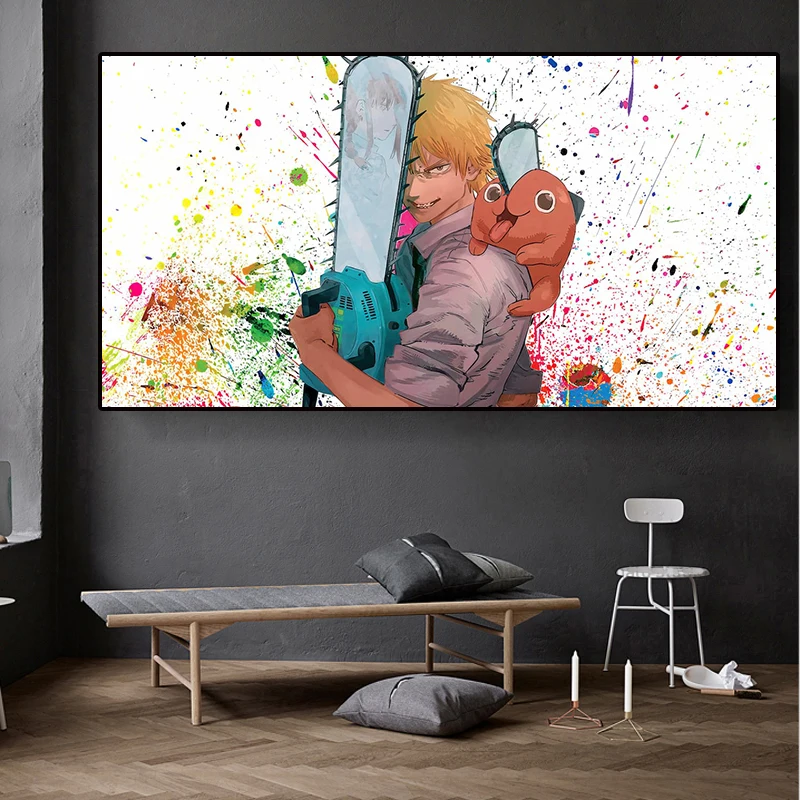 

DIY Oil Painting By Numbers Japan Anime Chainsaw Man Handpainted Art Wall Livingroom Home Decor Kids Room Decoration Unique Gift