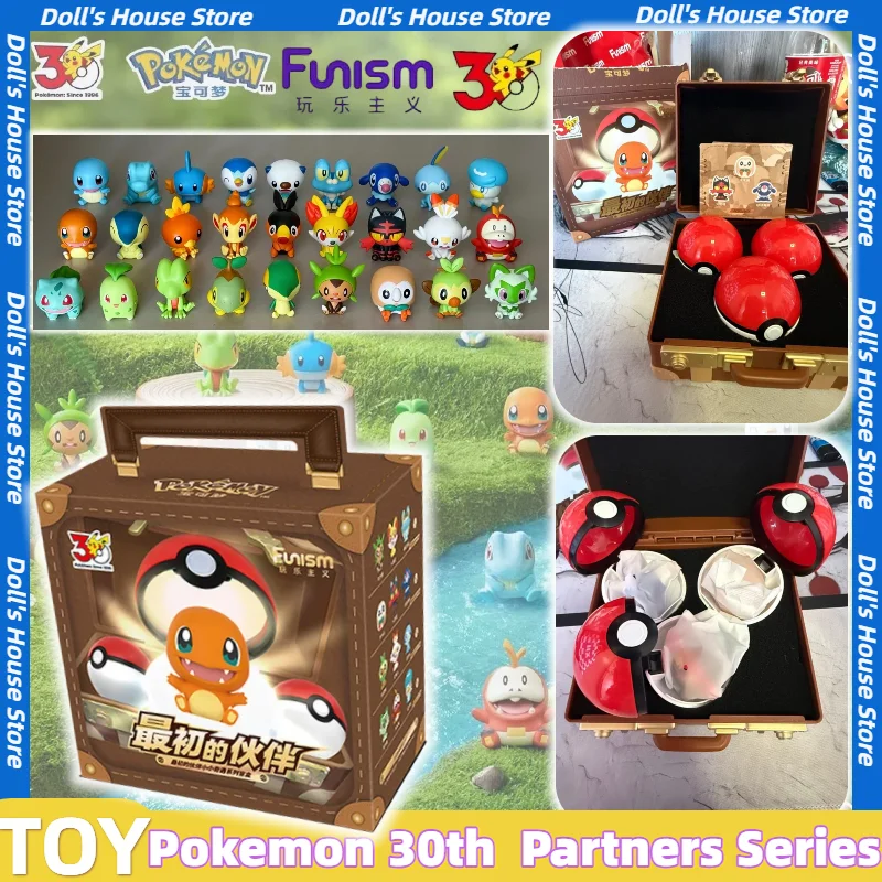 Фото Новинка: Фигурки Funism Pokemon к 30-летию, серия Original Partners, оригинальные фигурки, стартовый набор в шаре, Чармандер, Сквиртл №1