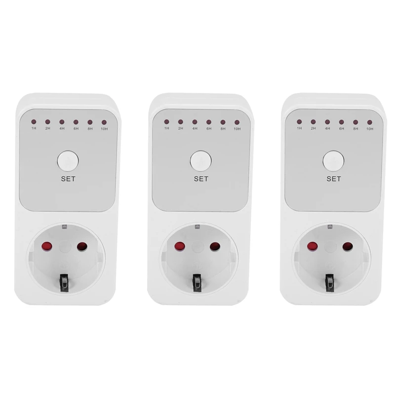 

3X Countdown Timer Switch Intelligent Control Plug-in Socket Automatically Closes the Socket EU Plug