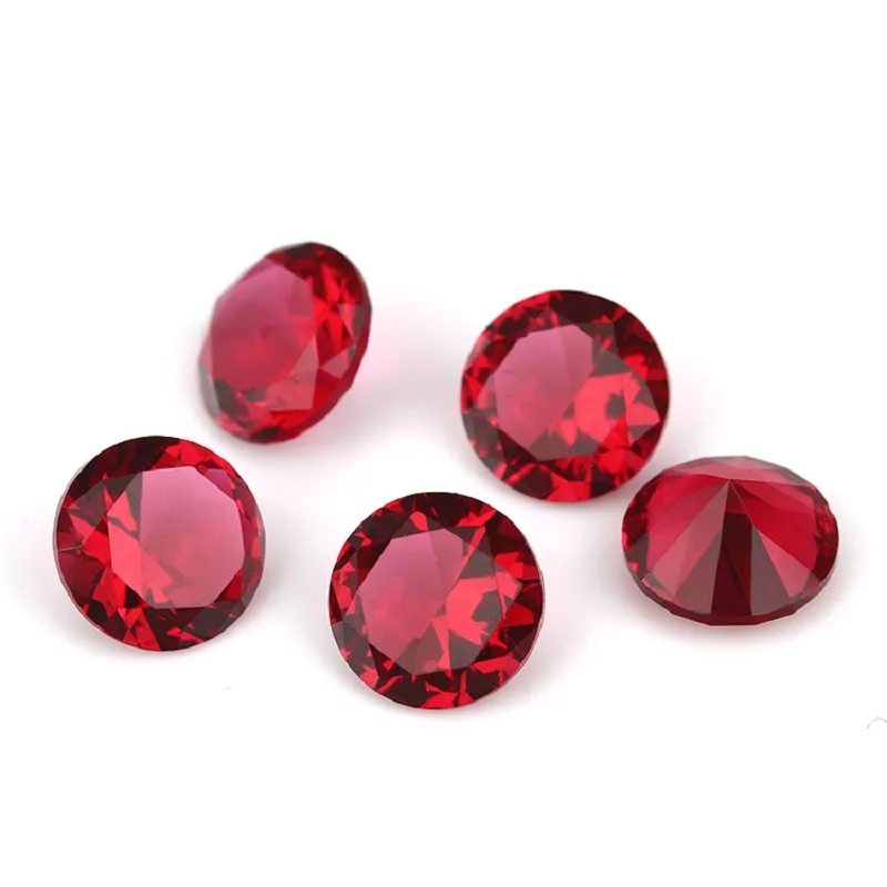 50PCS Per Colors Total 600pcs Round Birthday Stone Loose Glass Cubic Zirconia Synthetic Gemstone